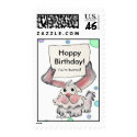 Wishes Happy Birthday Postage Stamps by zooogle Wishes Happy Birthday Postage Stamps