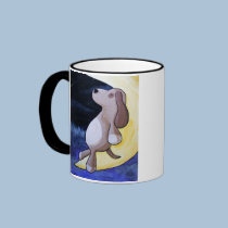Wishful Dreaming Dog Painting mugs