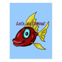 Wishing for Fishing Postcard