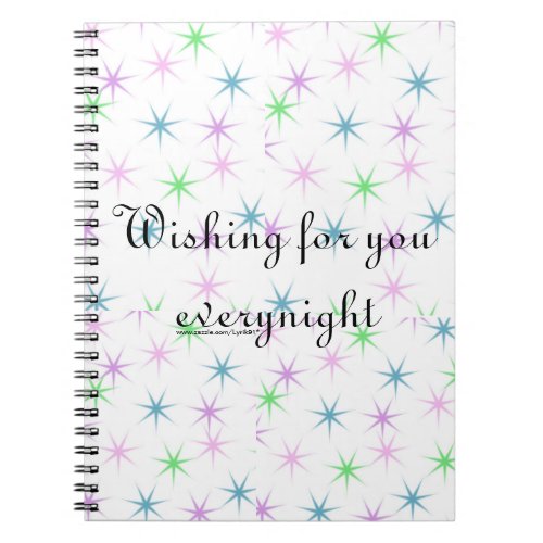 Wishing for you everynight spiral note book