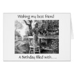WISHING MY BEST FRIEND BIRTHDAY FILLED WITH JOY GREETING CARDS