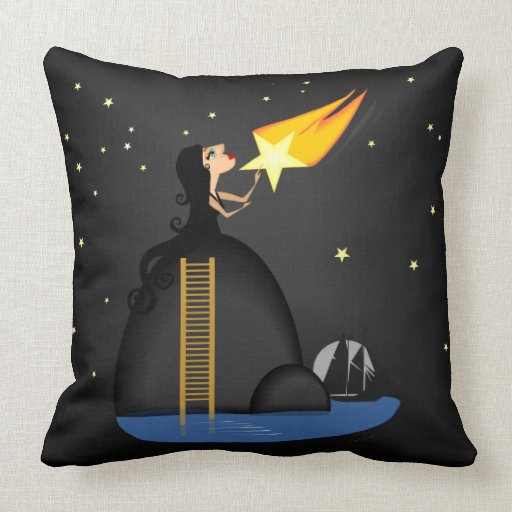 Wishing of a Falling Star Throw Pillows
