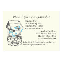 Wishing Well Bridal Registry Cards business cards