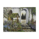 Wishing well garden ~Oil Painitng postcards