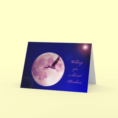 Wishing you a blessed Samhain Greeting Cards by Rainmountain