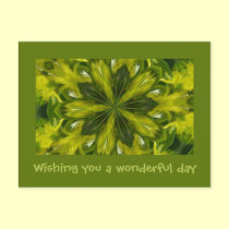 Wishing you a wonderful day - Fractal card postcards