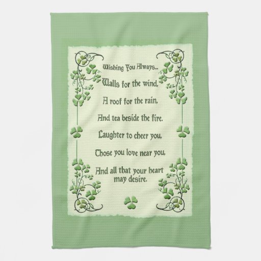 Wishing You Always Irish Blessing Kitchen Towels Zazzle