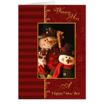 snowmen, xmas, happy new year, holidays greetings gold romantic, candy cane, best, selling, seller, best selling, creative, unique, Card with custom graphic design