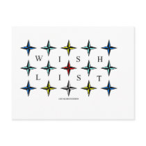 Wishlist, Make a List, Dreams Come True! Post Card