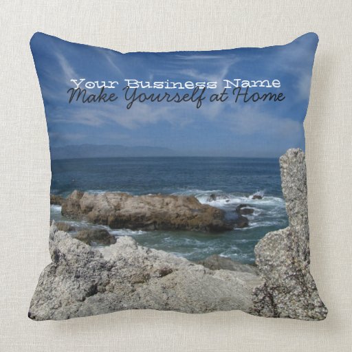 Wispy Clouds Over the Rocks; Promotional Pillow