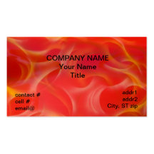 wispy yellow hotrod flames on red business cards
