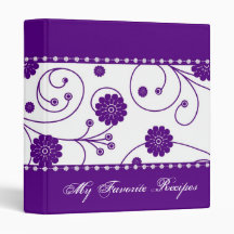 Wisteria Bloom Banner Recipe Book Binders