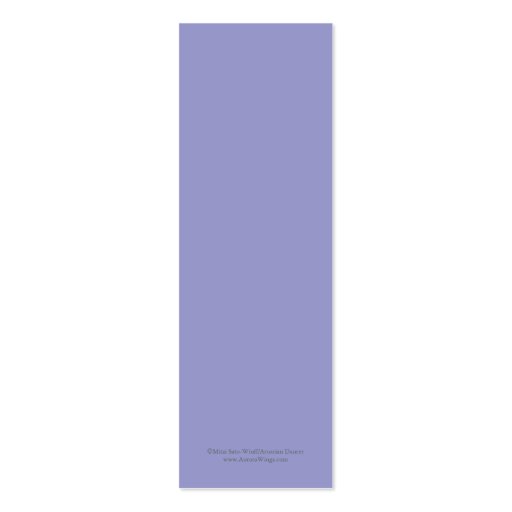 Wisteria Bookmark Business Card Templates (back side)