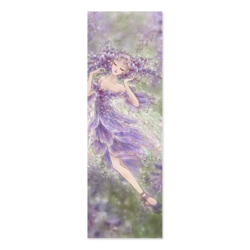 Wisteria Bookmark Business Card Templates (front side)