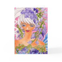 wisteria faerie greeting card