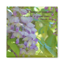 Wisteria Flower Photo Positive Affirmation Magnet