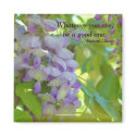 Wisteria Flower Photo Positive Affirmation Magnet
