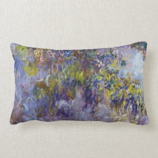 Wisteria (left half) by Claude Monet Pillows