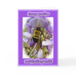 Wisteria & Male Carpenter Bee Get Well Card