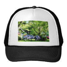 Wisteria on Lawn Trucker Hat