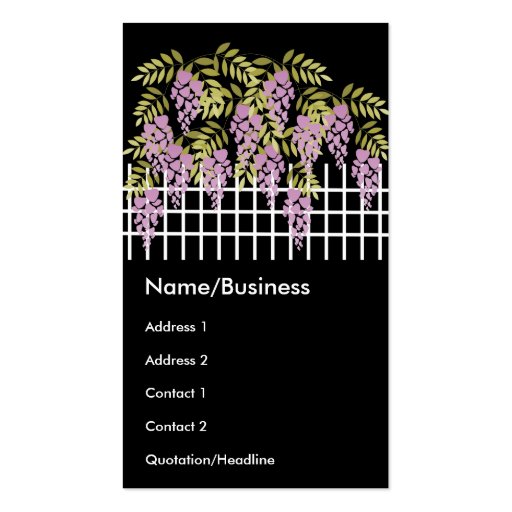 Wisteria on the Fence Business Card