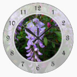 Wisteria Purple Flowering Vine wall clocks