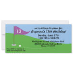 Wisteria Purple Hit the Green Golf Birthday Party Invitation