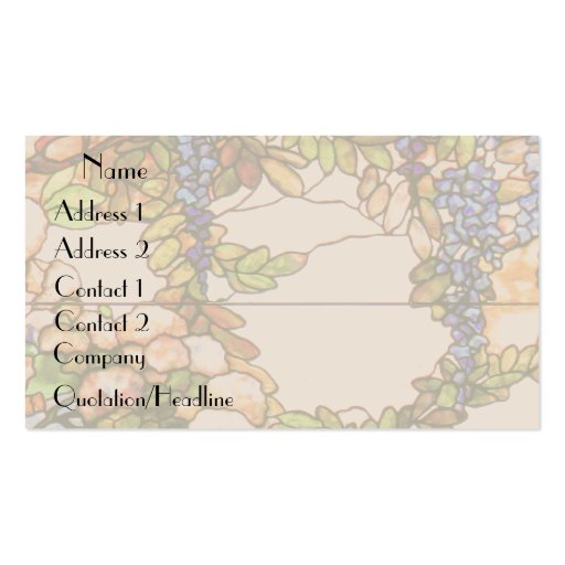 Wisteria Vine Business Card (front side)