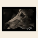 Wistful Greyhound Love Customizable cards
