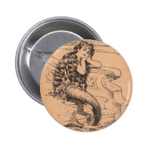 Wistful Mermaid Buttons