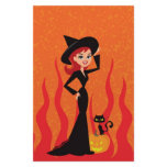 Witch and Cat Cartoon Stationery