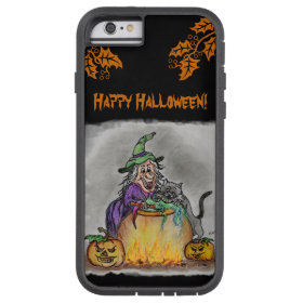 Witch and cat, Happy Halloween! Tough Xtreme iPhone 6 Case
