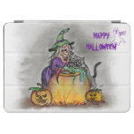 Witch and cat, Happy Halloween! iPad Air Cover