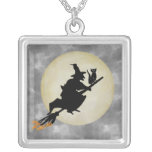 Witch and Cat Personalized Necklace