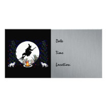 Witch and Cats Customized Photo Card