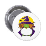Witch and Cauldron Buttons