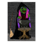 Witch and Cauldron Card