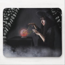 Witch and crystal ball mousepads