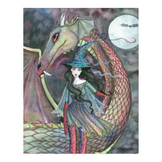 Witch and Dragon Poster by Molly Harrison print