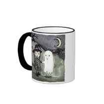 Witch and Ghost in Love Mugs
