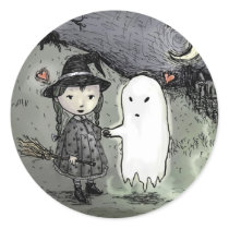Witch and Ghost in Love stickers