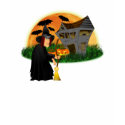Witch and Haunted House Halloween T-shirt by ChiaPetRescue Witch and Haunted House Halloween T-shirt