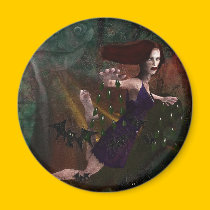 Witch and the Moon magnets