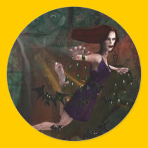 Witch and the Moon stickers