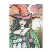 Witch and Trio Halloween Postcard by robmolily Witch and Trio Halloween Postcard