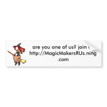 witch broom, are you one of us? join us http://... bumper stickers