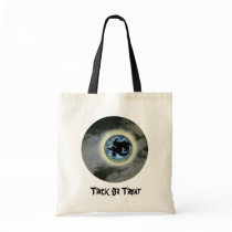 Witch Broomstick Full Moon Halloween Tote Bag