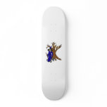 Witch by tree with cats skate board