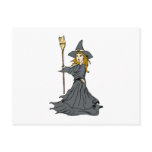 Witch casting spell postcards