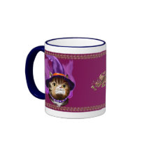 Witch Cat Face mugs by Lotacats Witch Cat Face mugs